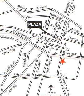 Map to 315 Restaurant and Wine Bar in Santa Fe, New Mexico