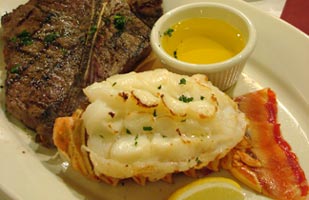 Surf and Turf, Lobster and T-Bone Steak