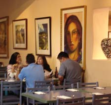 Locals and tourists alike enjoy the tastes of Gabriel's restaurant in Santa Fe.