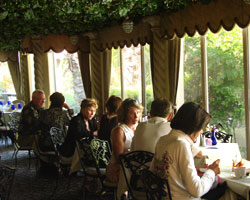 Guests enjoy dinner at Melvyn's Restaurant at the Legendary Ingleside Inn