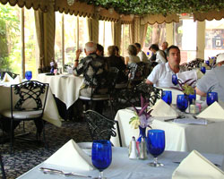 Guests enjoy lunch at Melvyn's Restaurant & Lounge in Palm Springs