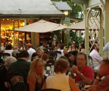 Naples has the perfect weather for dining on the spacious patio at Tommy Bahama Restaurant.